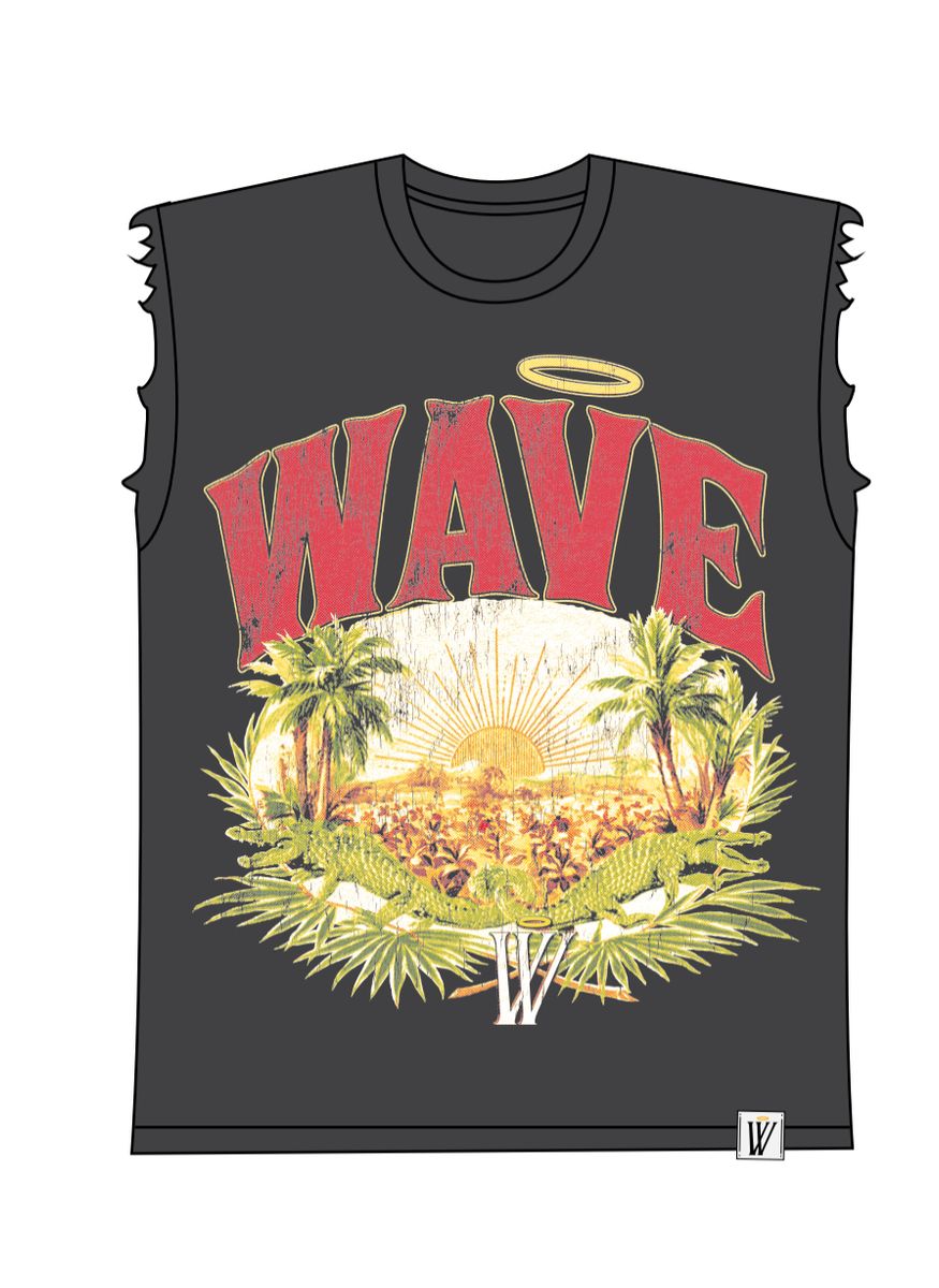 Mr Wave Paradise cutoff shirt