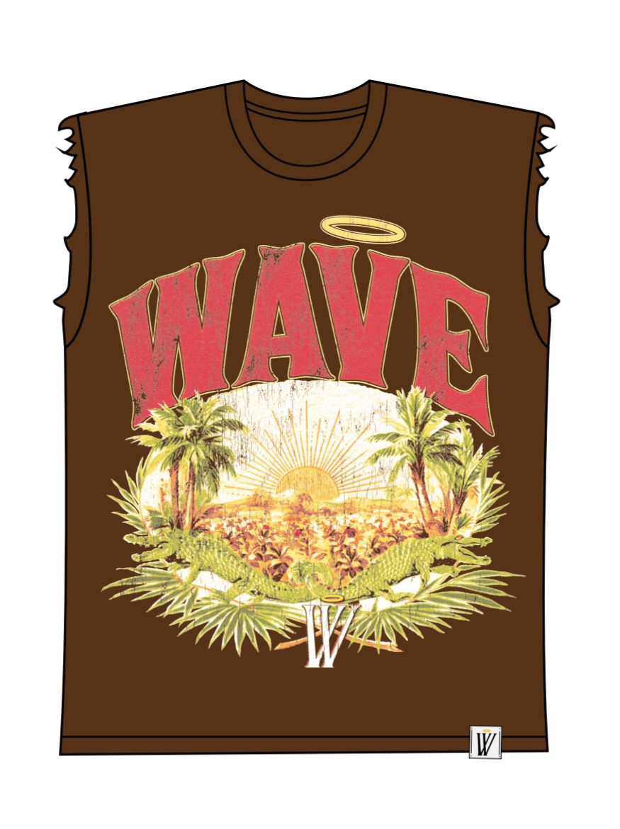 Mr Wave Paradise cutoff shirt