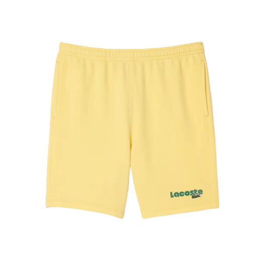 LACOSTE WASHED EFFECT PRINTED SHORTS (CORNSILK) -