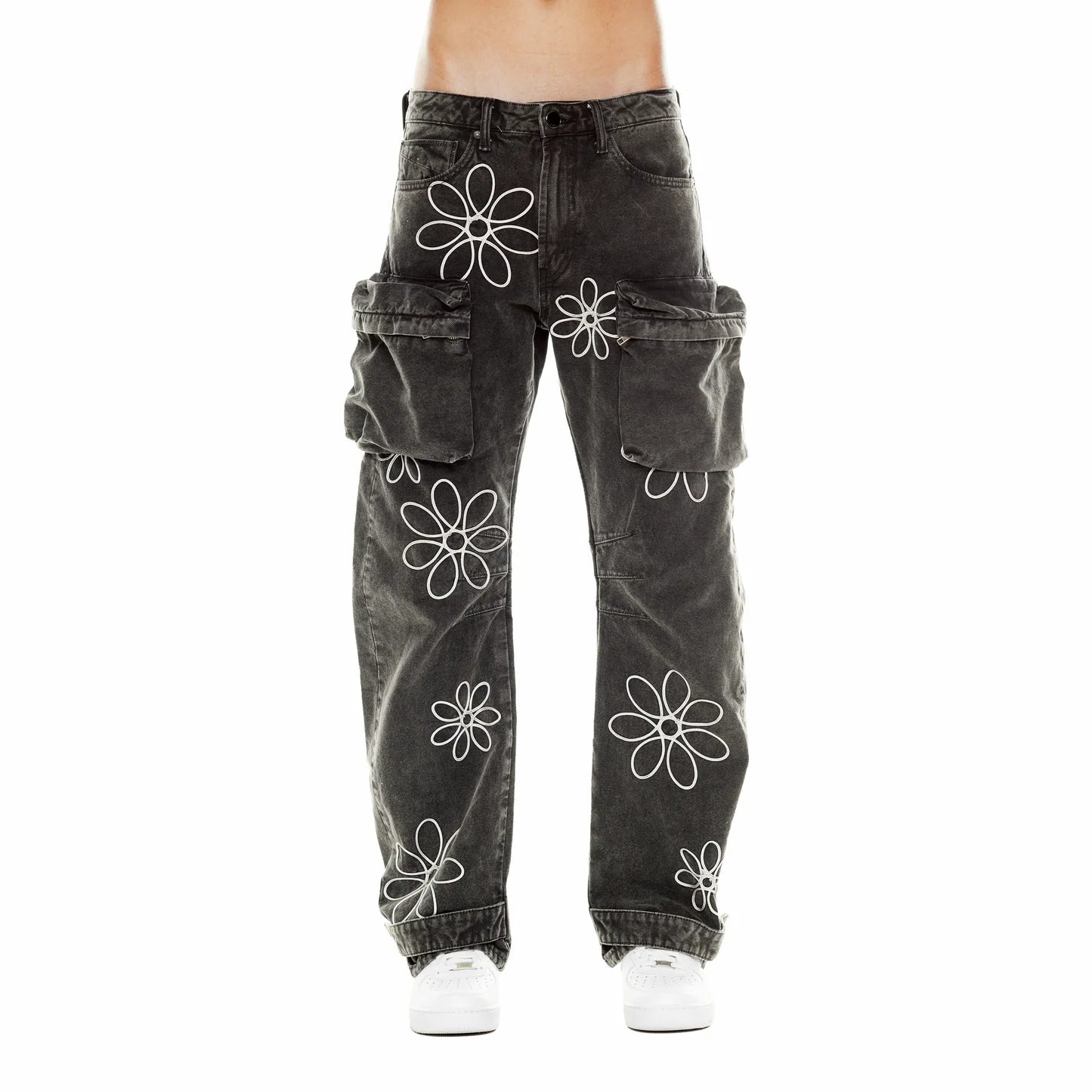 HVMAN EVOLVE BAGGY FIT JEANS IN VINTAGE GREY