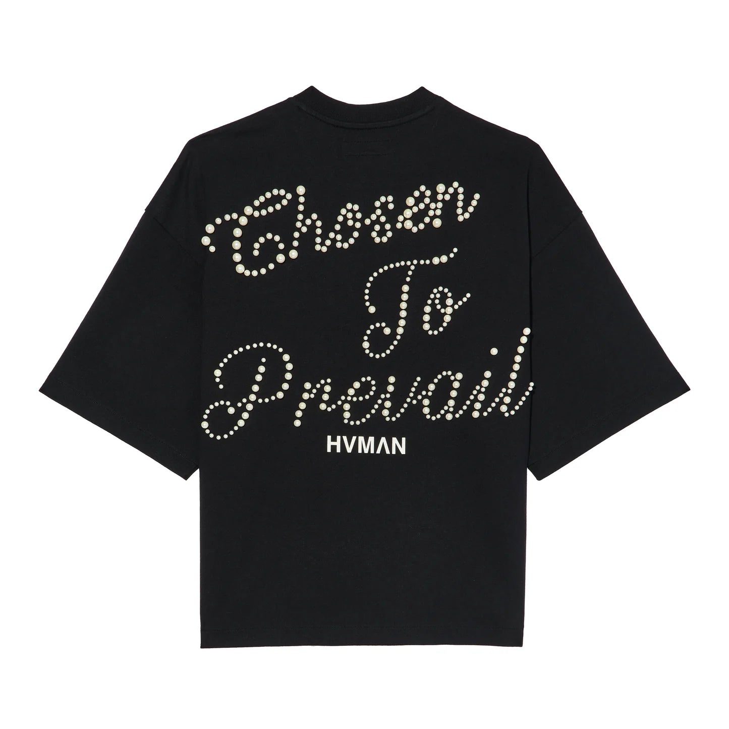 Hvman's Oversized Heavyweight Novelty Tee "Beauty" in Black SKU: 326AC-TT05A