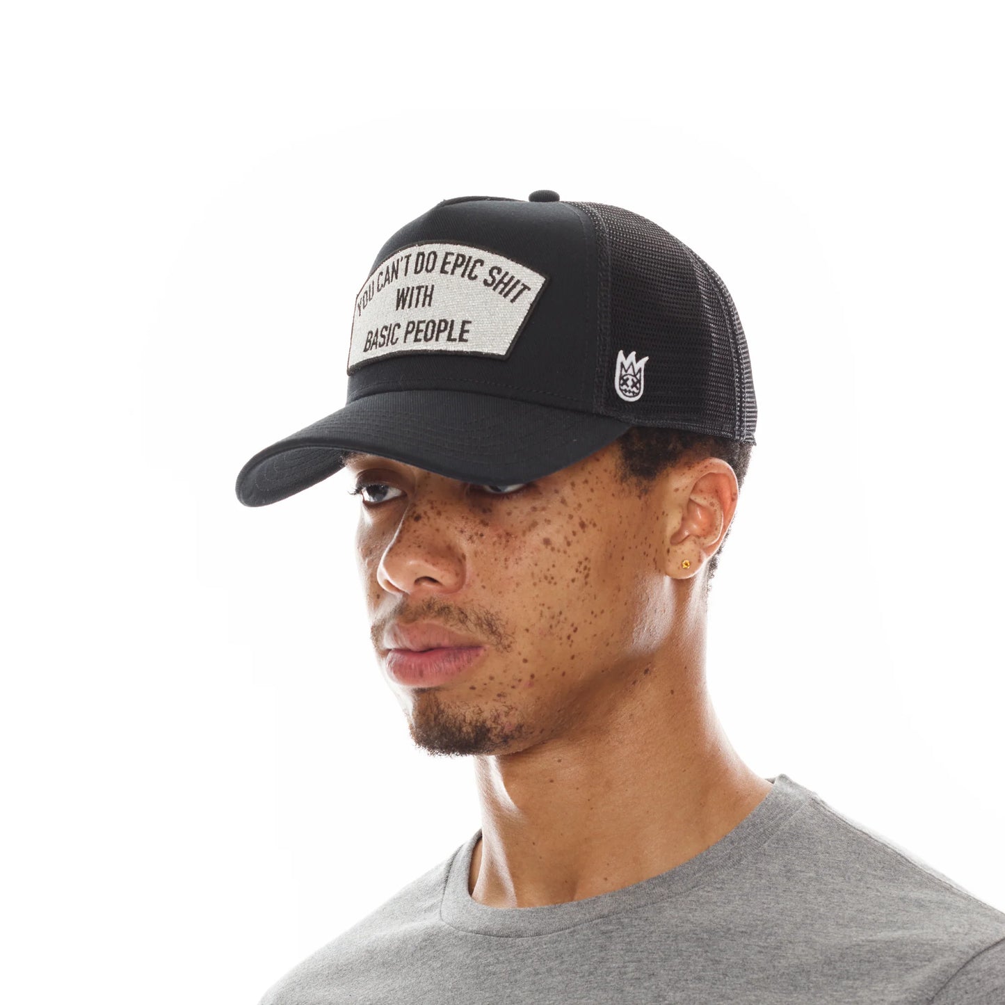 CANT DO EPIC SHIT MESH BACK TRUCKER CURVED VISOR BLACK HAT
