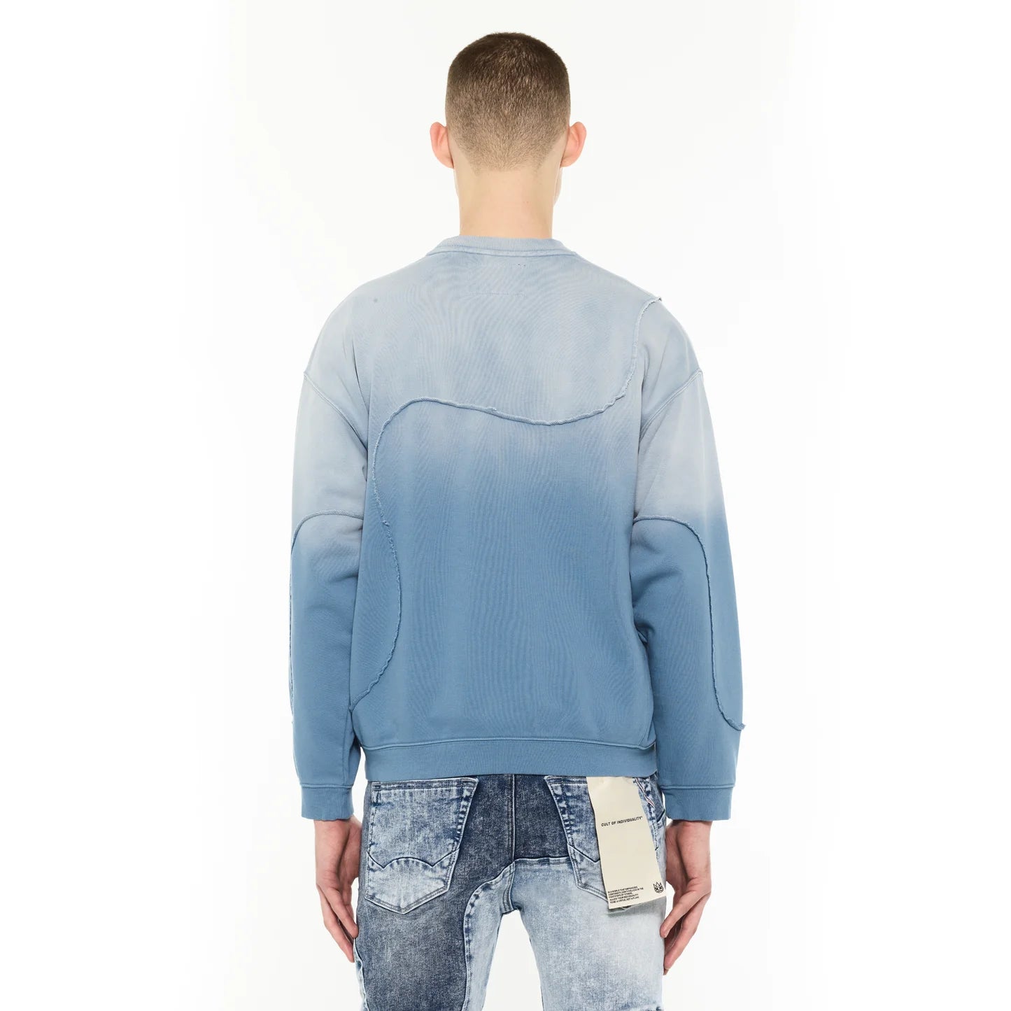 Cult's Crew Novelty Sweatshirt in Blue Steel 625B10-FC25A