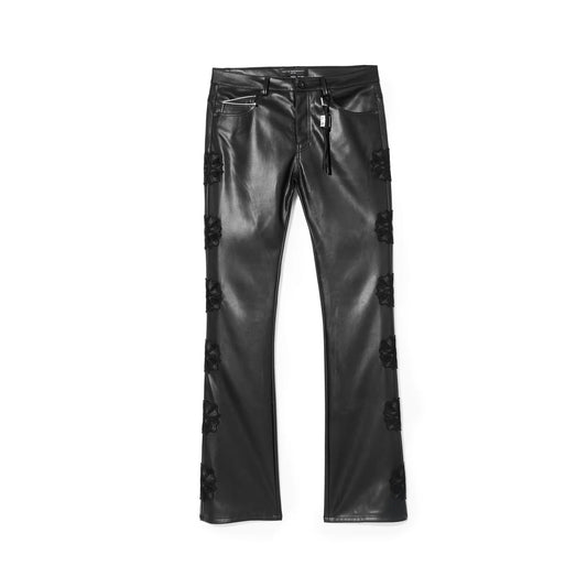 Cult's Lenny Bootcut 603 Jeans in Black Faux Leather 625B10-LB5C