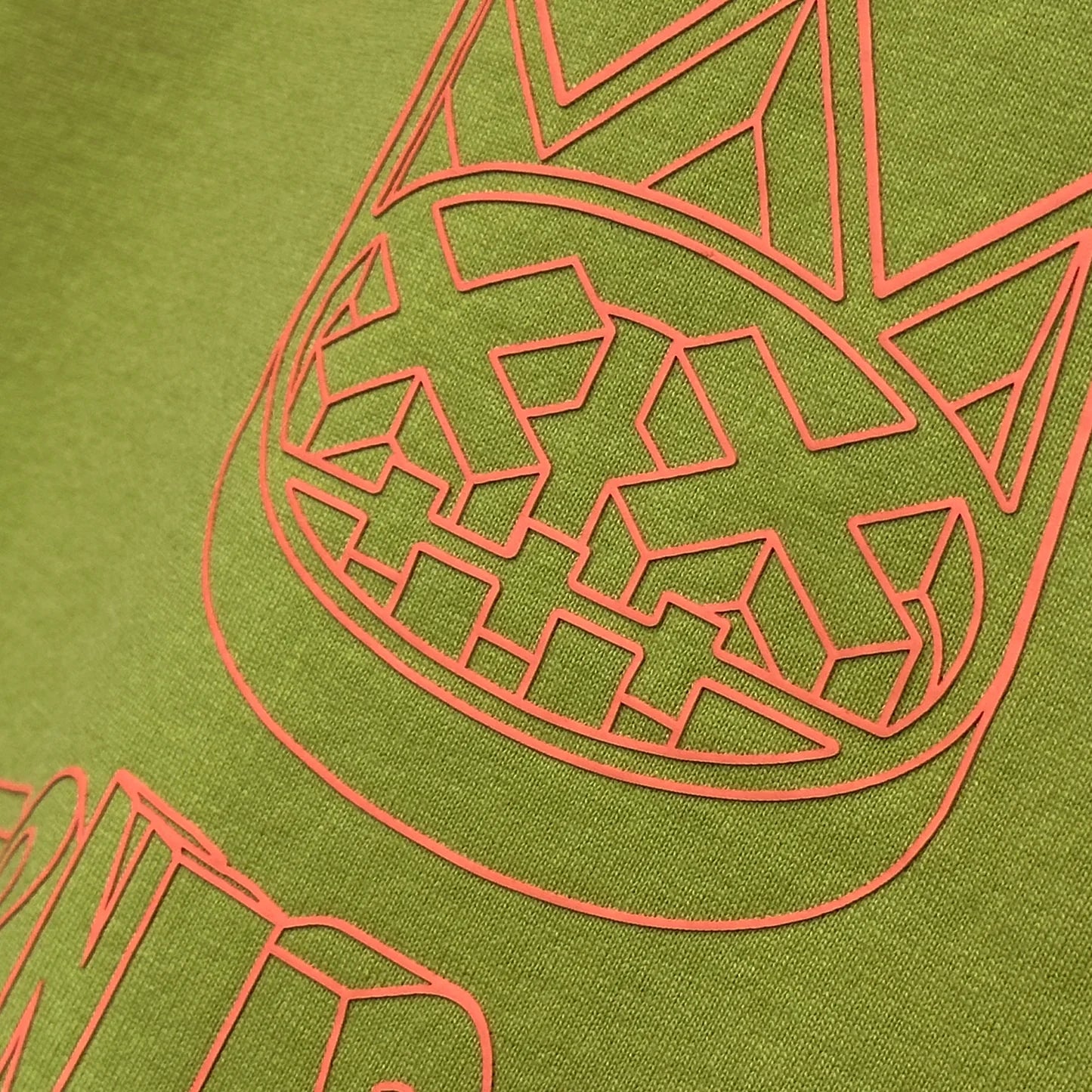 Cult's Oversized Heavyweight Boxy Fit Short Sleeve Crew Neck Tee "Cult Stacked" in Green Oasis SKU: 625B11-K50A-XS