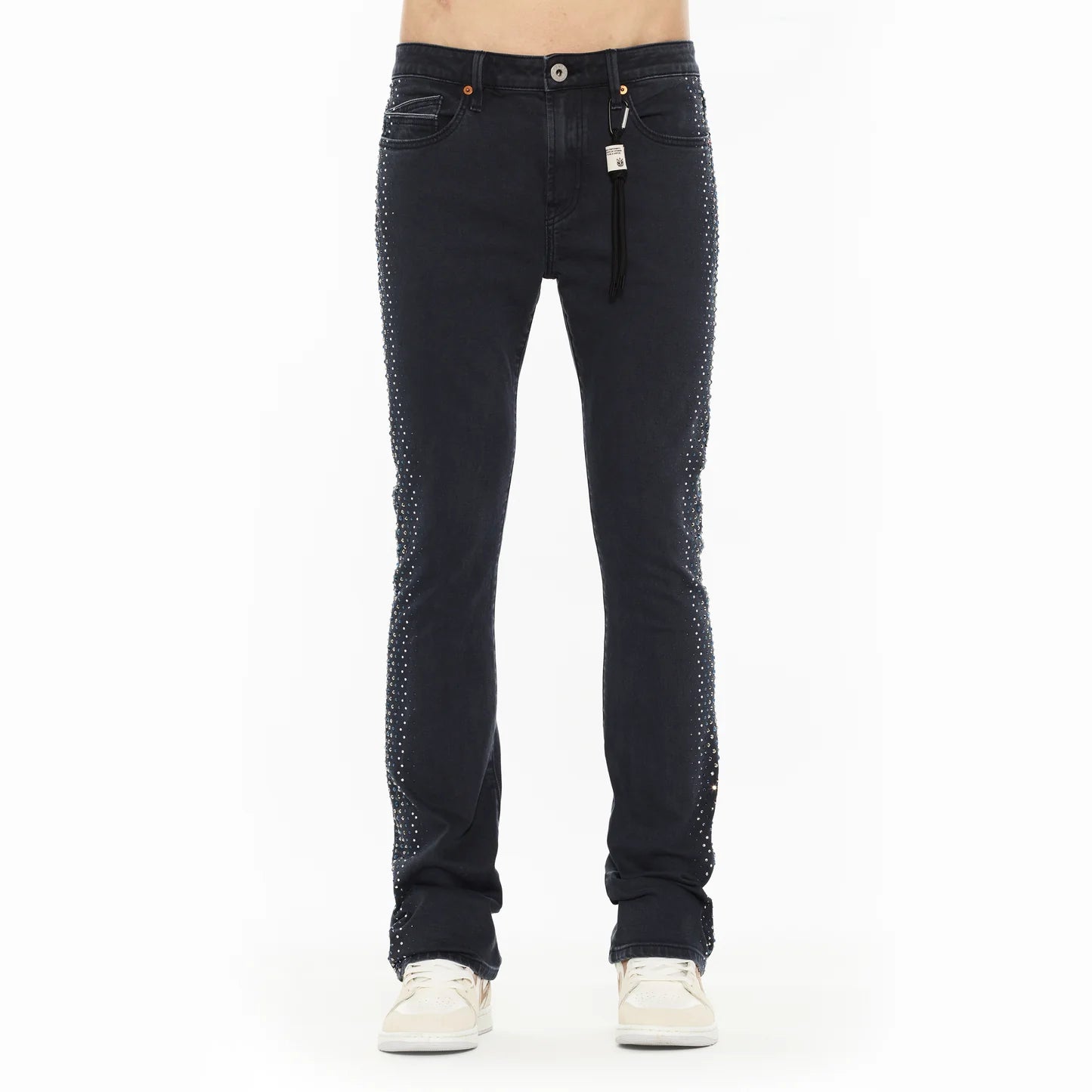 Cult x El Alfa Premium Lenny Bootcut 603 Jeans in Noir 625B8-LB5H