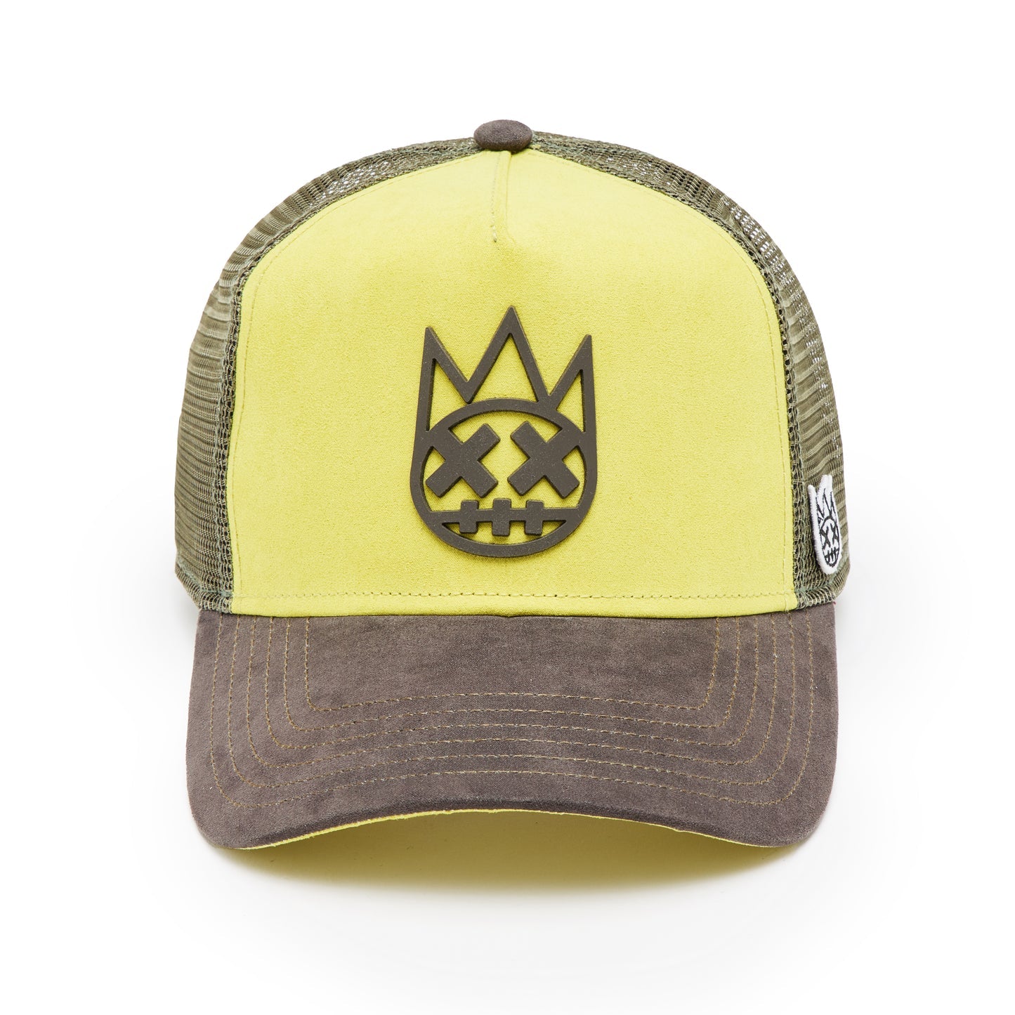 Cult's Logo Mesh Back Trucker Hat "Shimuchan" in Green Sheen 625BC-CH62A