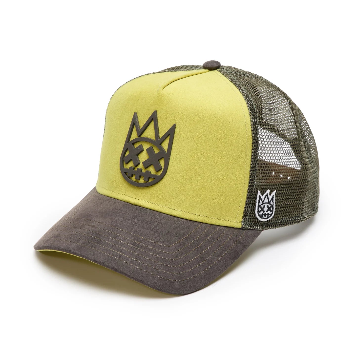 Cult's Logo Mesh Back Trucker Hat "Shimuchan" in Green Sheen 625BC-CH62A
