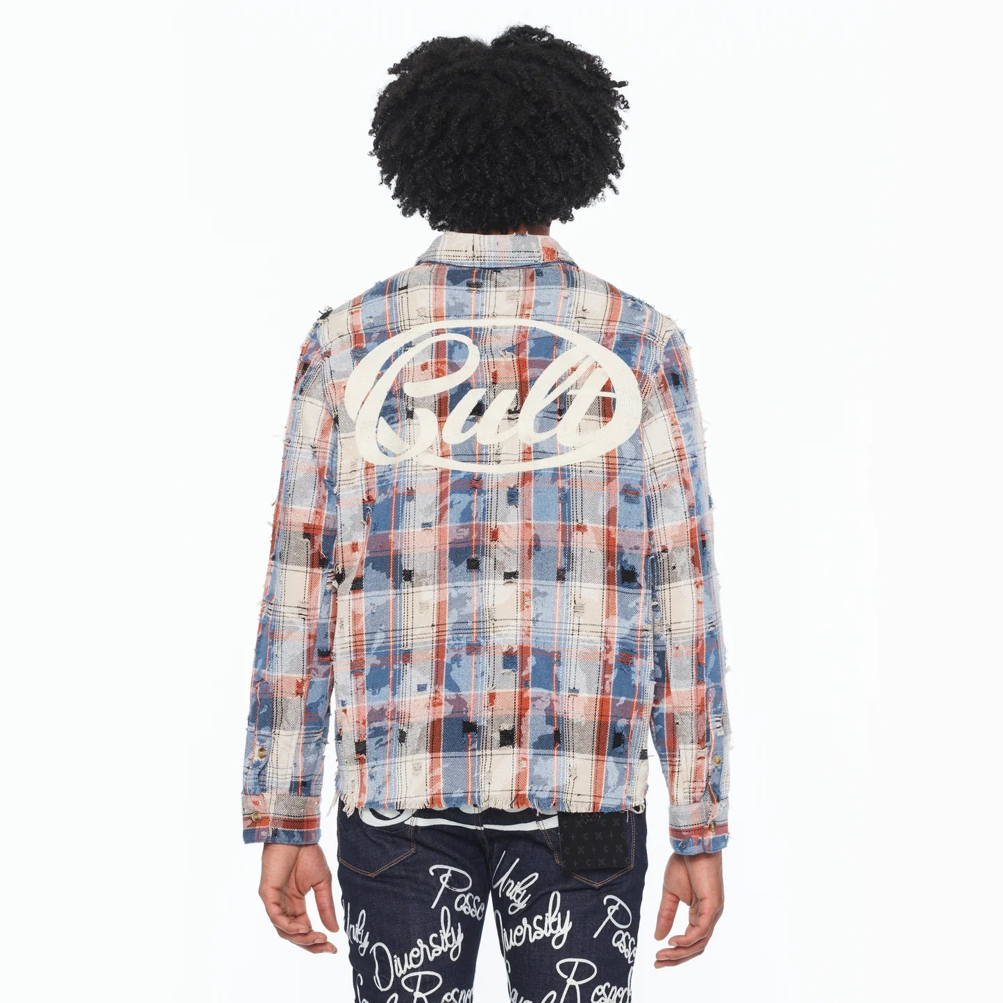Cult's L/S Vintage Embroidered Plaid Woven Shirt In Harvest Plaid 626B8-WS71E