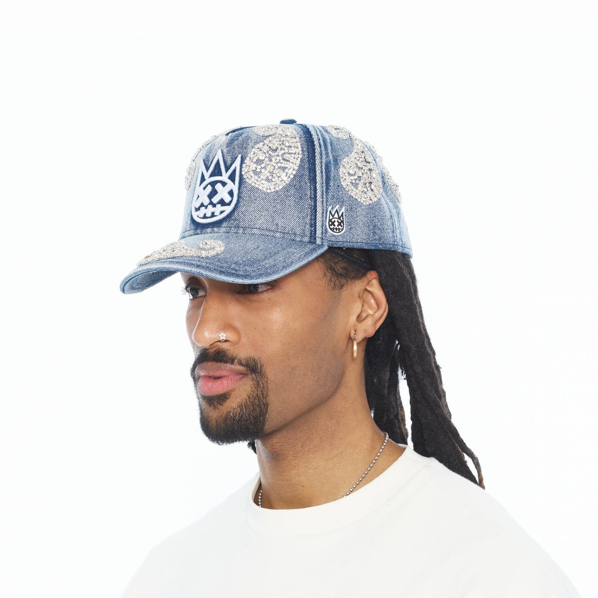Cult X El Alfa Paisley Panel A Frame Trucker Hat In Light Blue 626BC-CC01A