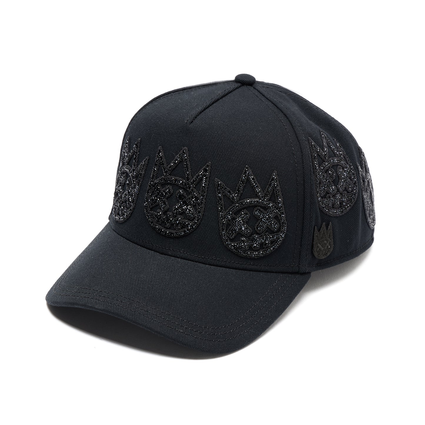 Cult X El Alfa A Frame Hat "Multi Black Crystal Logo" In Black 626BC-CH51A