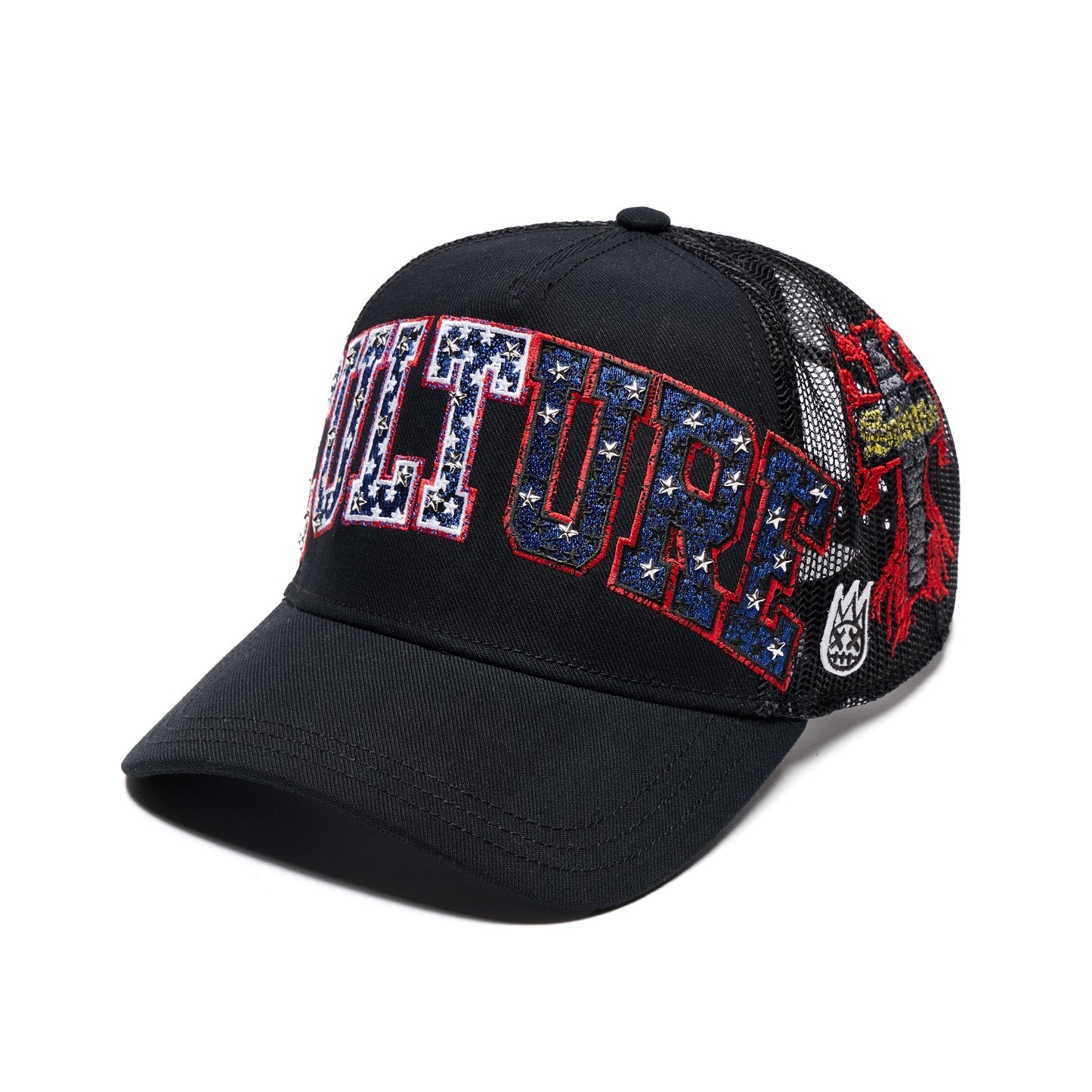 Cult's Mesh Back Trucker Hat "Culture" In Black 626BC-CH55A