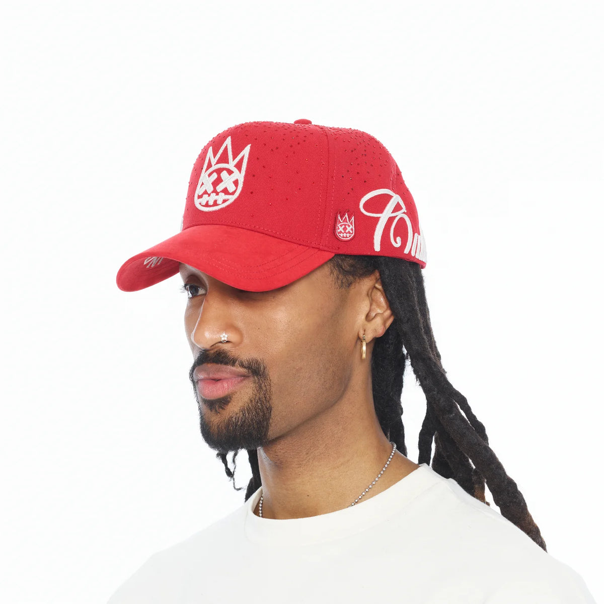 Cult's Mesh Back Trucker Hat "Crystal Burst" In Racing Red 626BC-CH62A