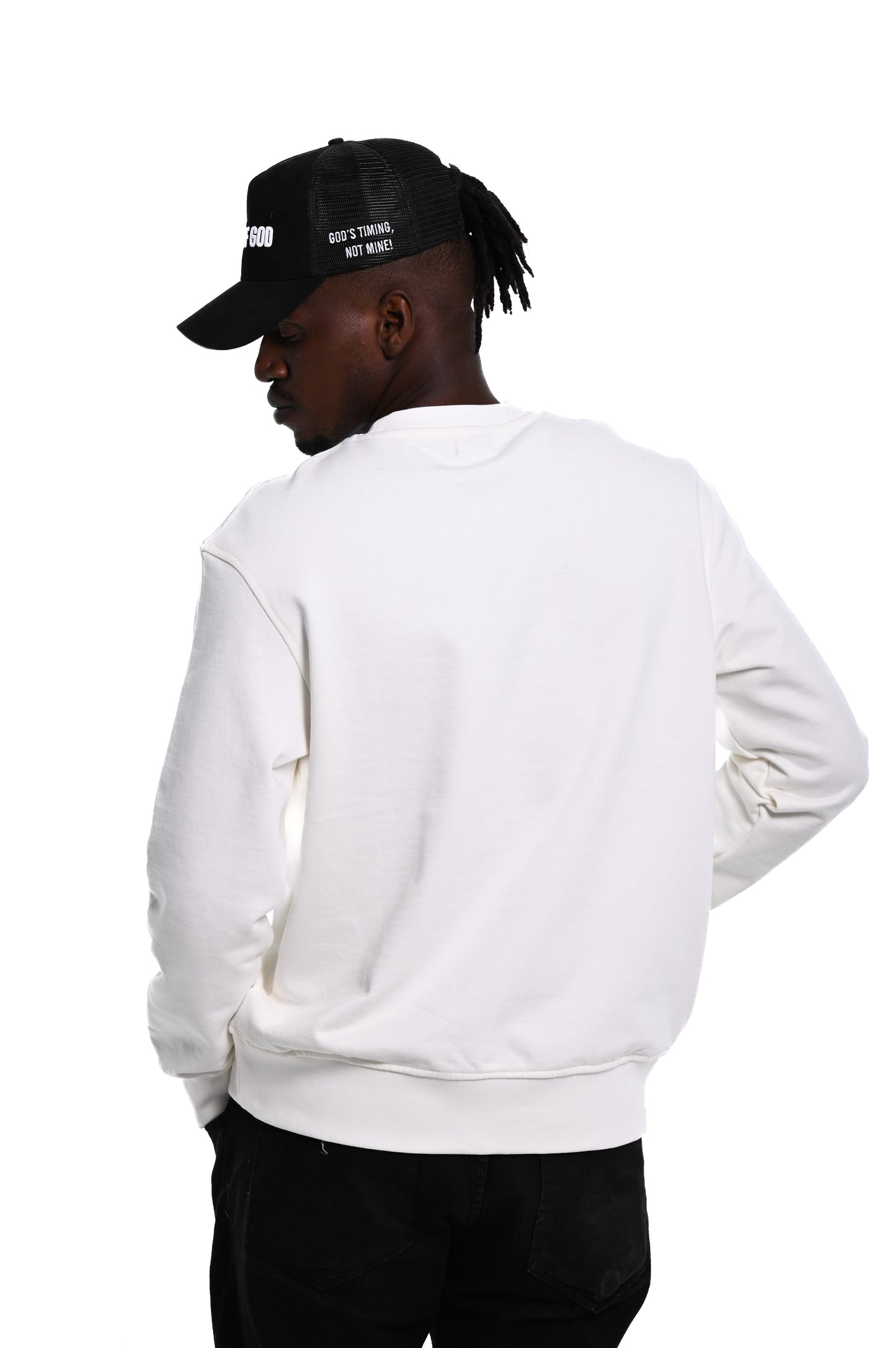 Glory of God Oversized Sweatshirt- White- Black print
