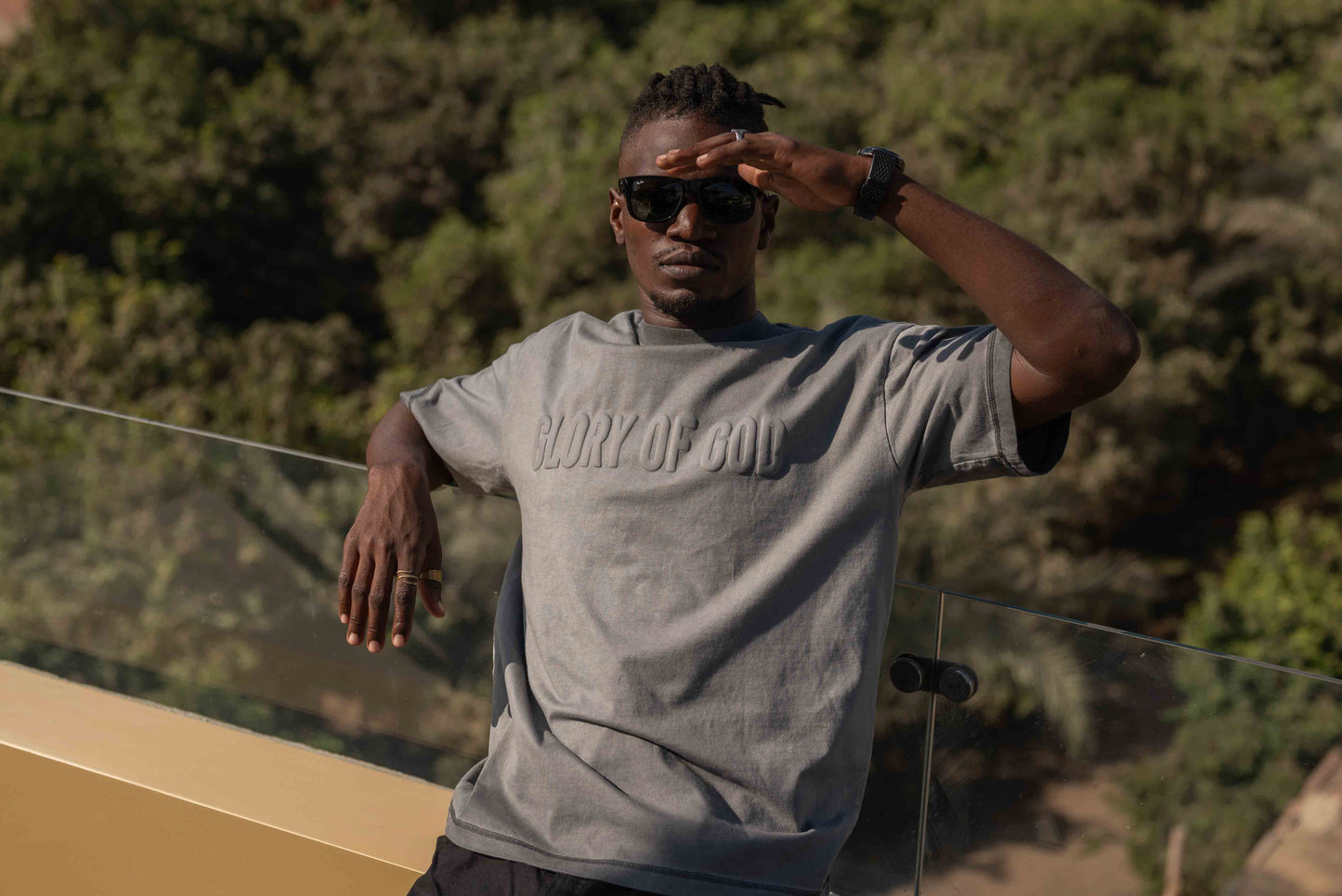 Glory Of God oversized t-shirt - Grey