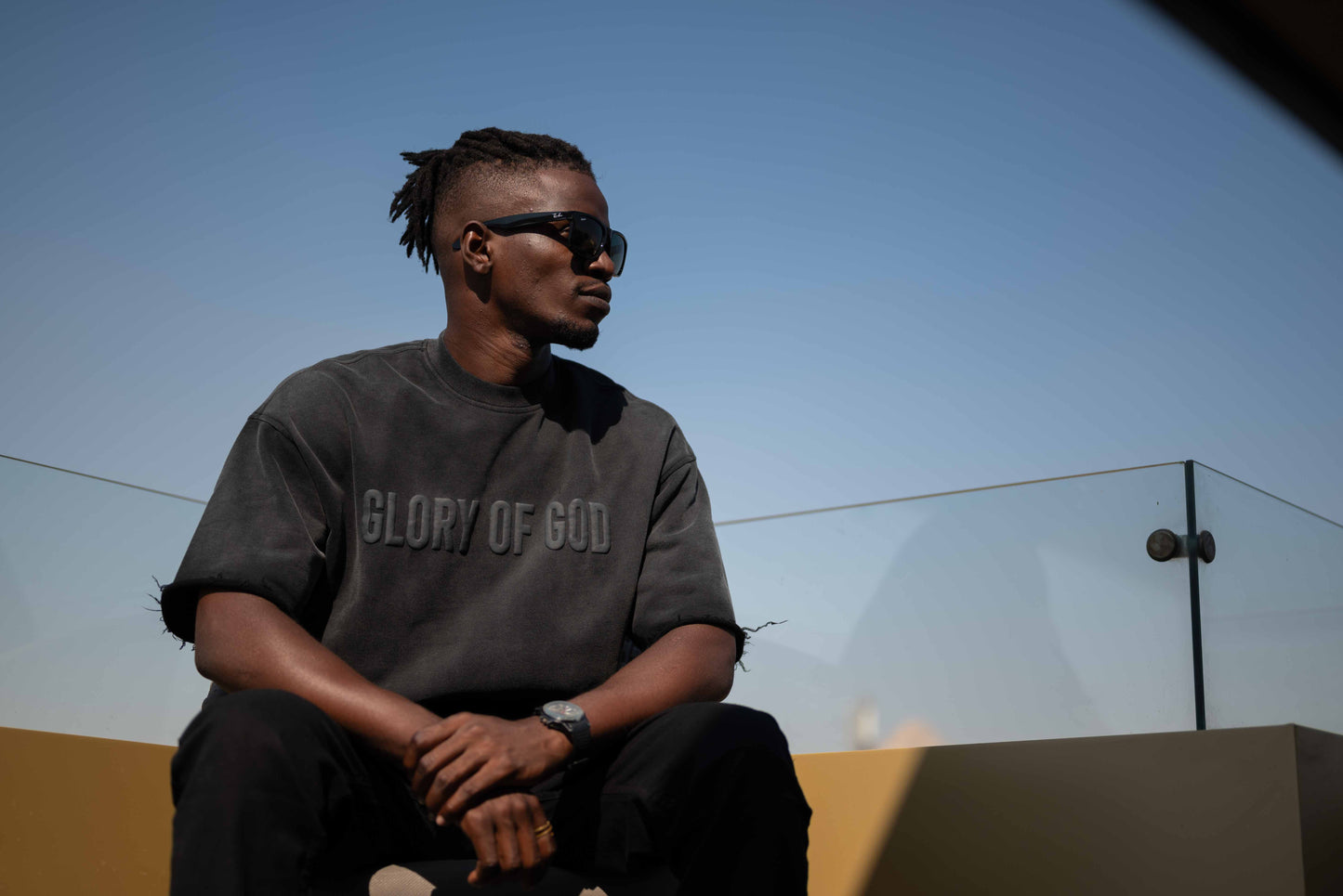 Glory Of God oversized t-shirt - Charcoal