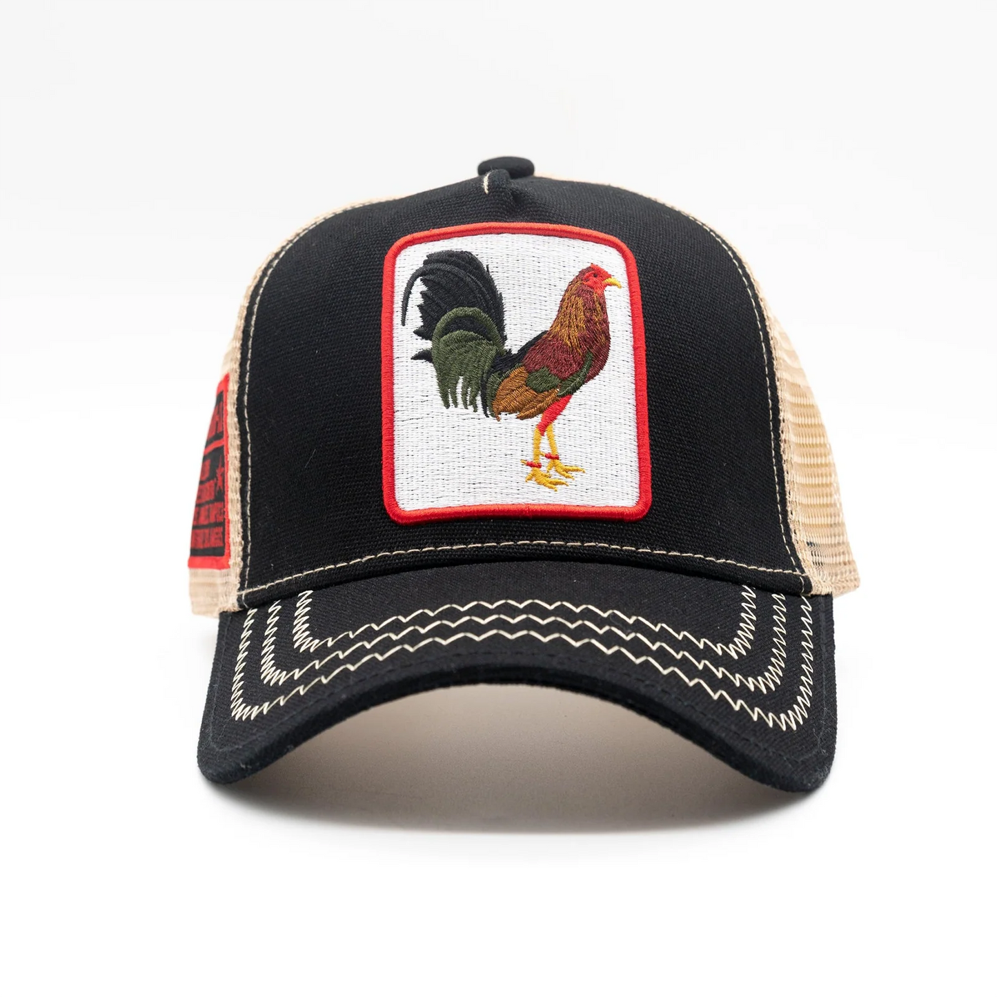 New Rooster Black/Beige trucker hat