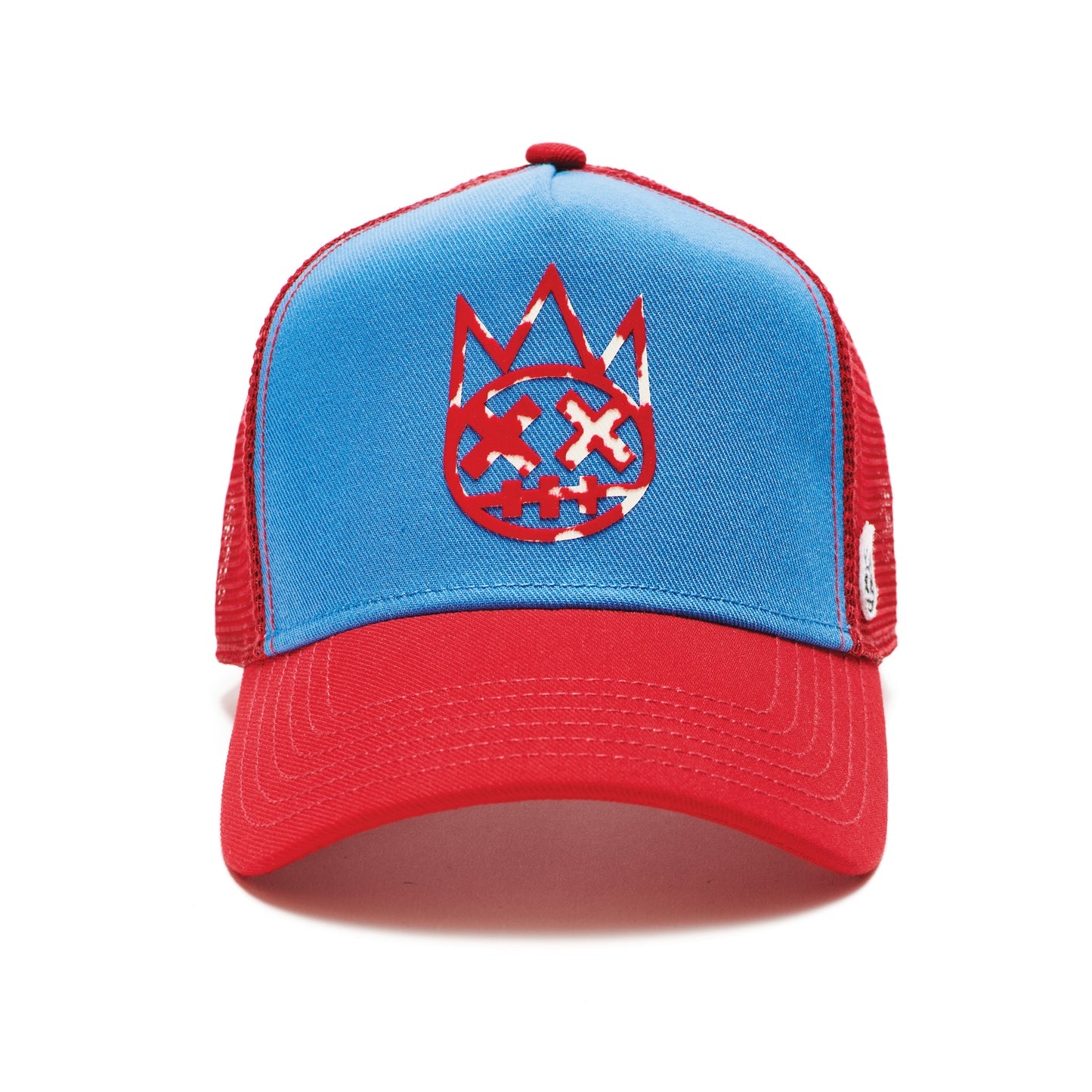 CLEAN LOGO MESH BACK TRUCKER CURVED VISOR IN VINTAGE BLUE