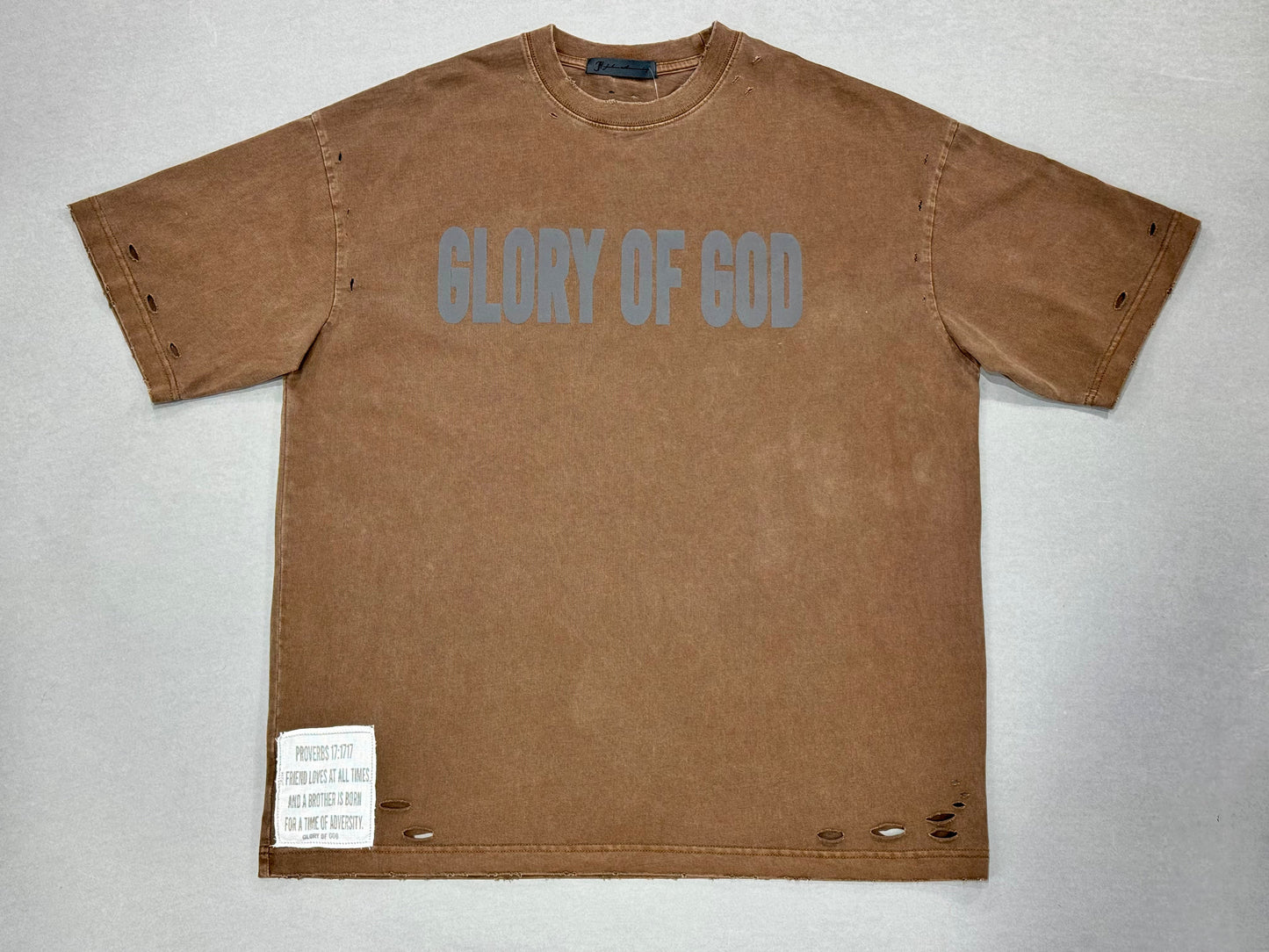 Glory of God Oversized T-Shirt - Luxuriously Soft Cotton in Timeless Brown