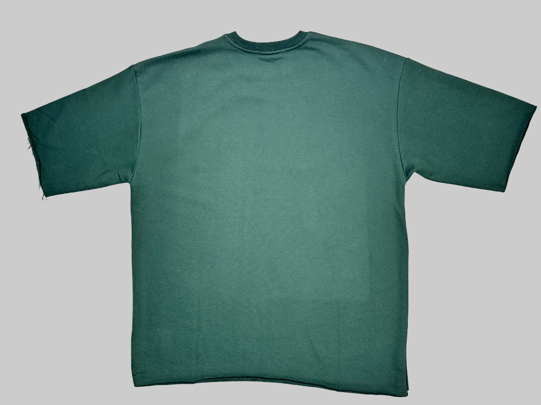 Glory of God Oversized Half Sleeve T-Shirt - Ultra-Soft Cotton in Rich Dark Green