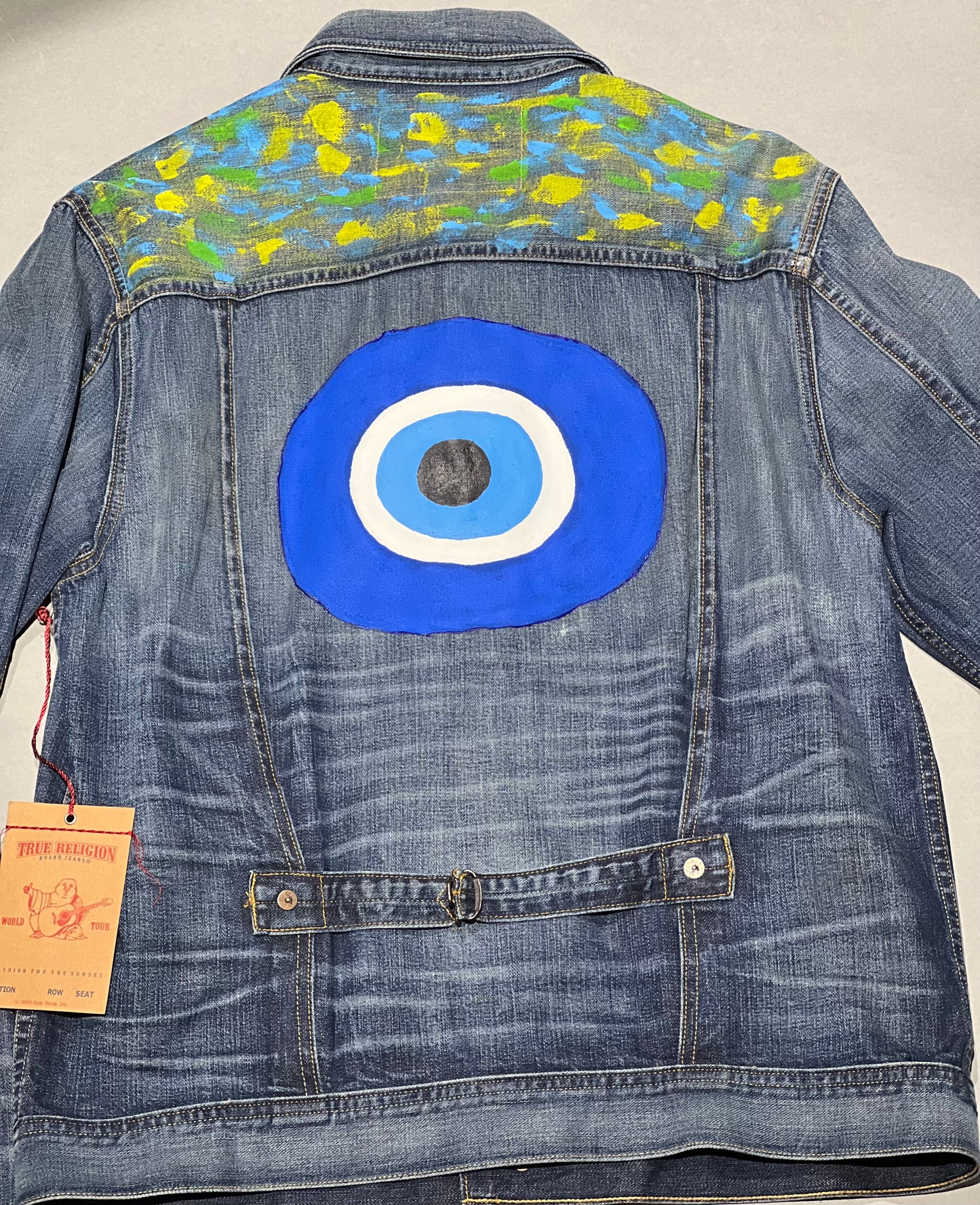 TRUE RELIGION BRAND JEANS MENS KYLE PHOENIX FRONT DENIM JACKET