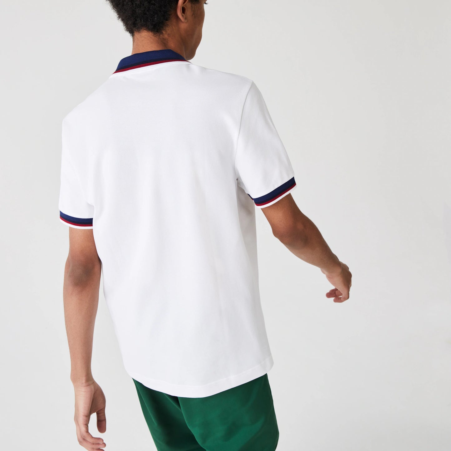 Regular Fit Stretch Cotton Piqué Contrast Collar Polo