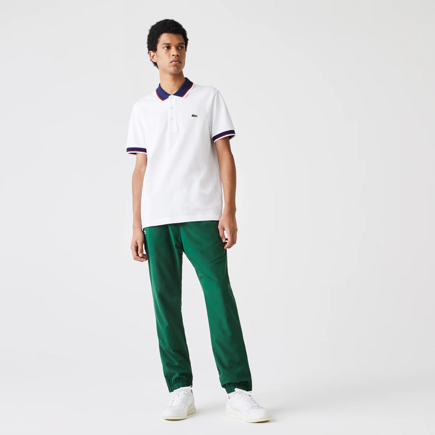 Regular Fit Stretch Cotton Piqué Contrast Collar Polo