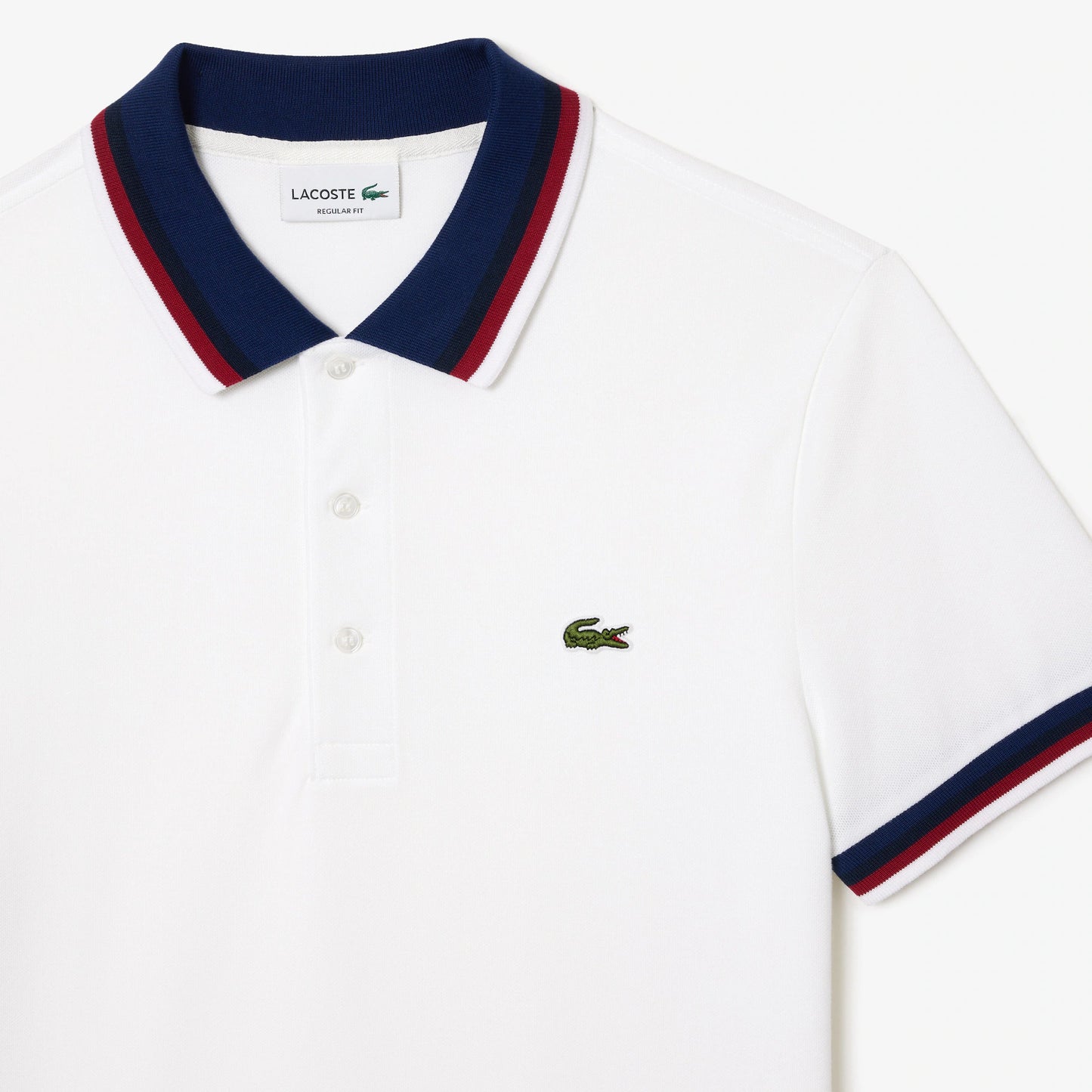 Regular Fit Stretch Cotton Piqué Contrast Collar Polo