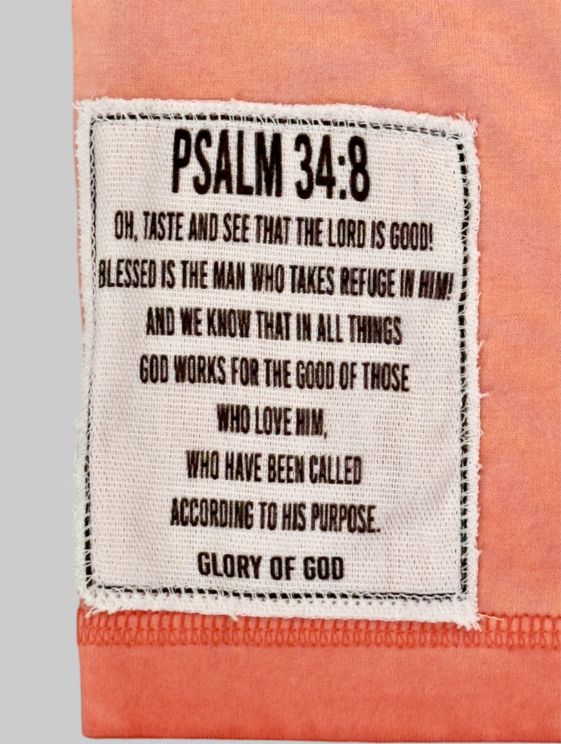 Glory of God Oversized Half Sleeve T-Shirt - Fine Cotton in Regal Orange