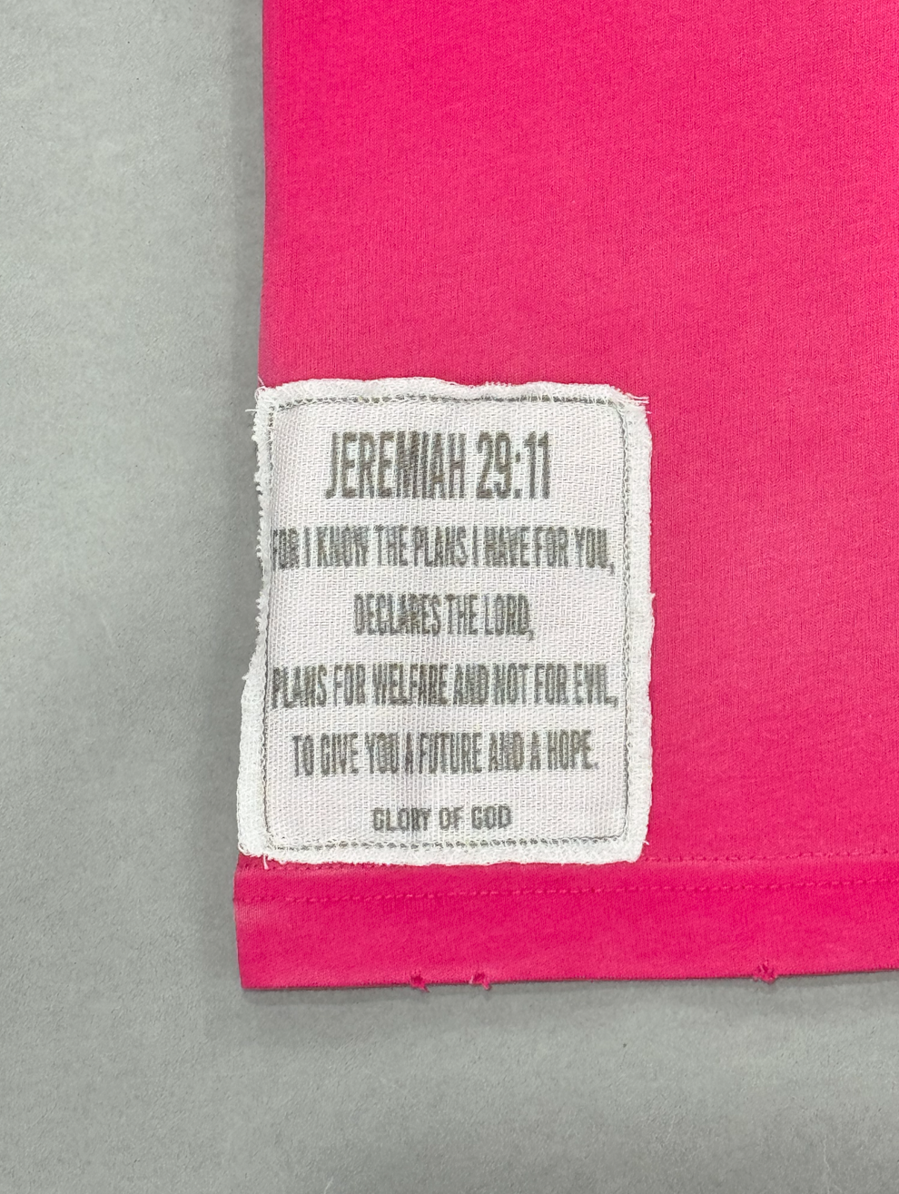 Glory of God Oversized Half Sleeve T-Shirt - Ultra-Soft Cotton in Pink Elegant Blush