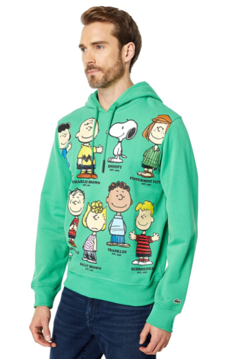 Lacoste - Sudadera con capucha para hombre, manga larga, Peanuts Animation
