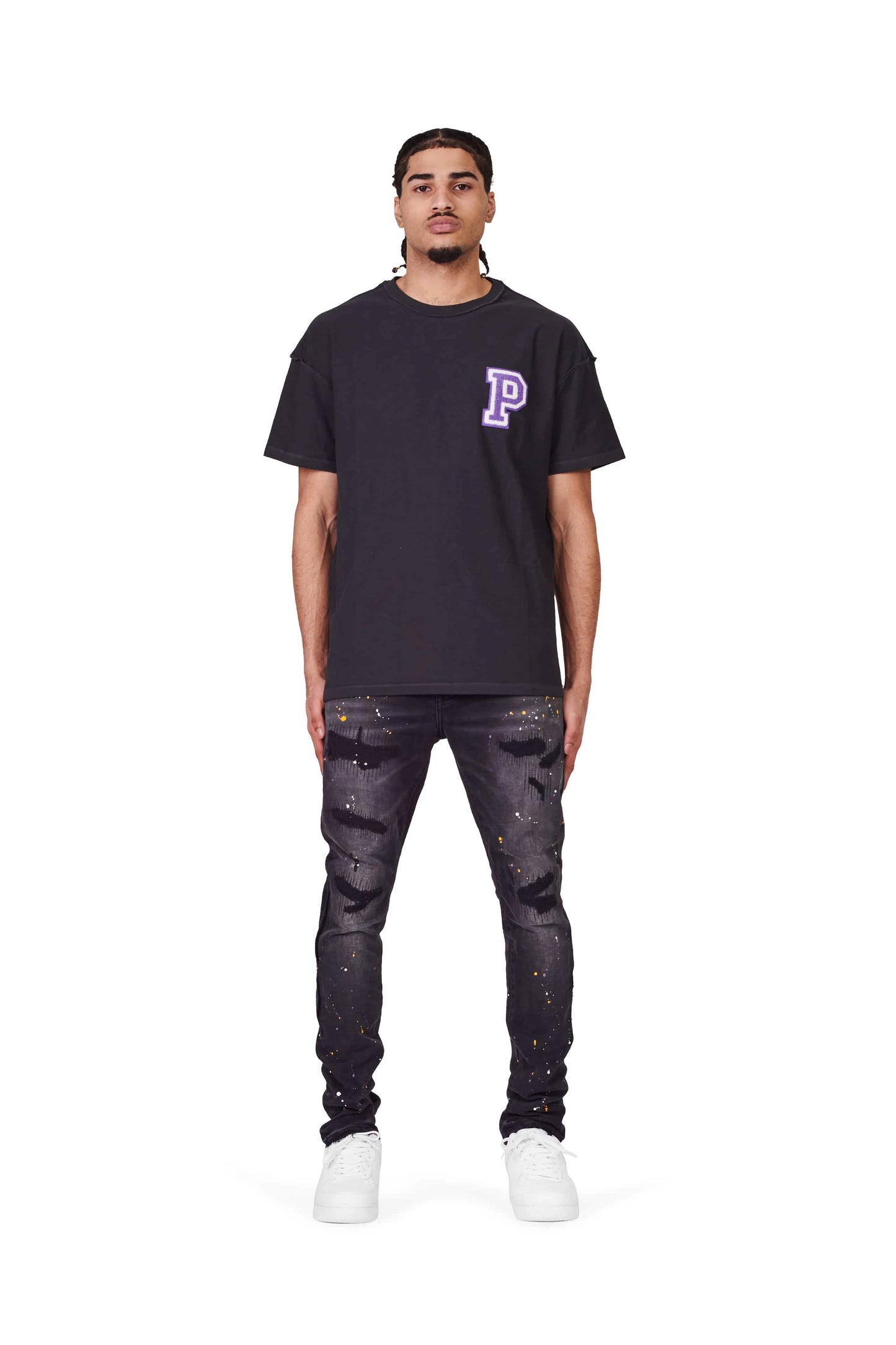 P001 PINTURA DE LAVADO NEGRO EXCLUSIVO DE LAVADO DE JEAN SKINNY DE BAJO TIRO