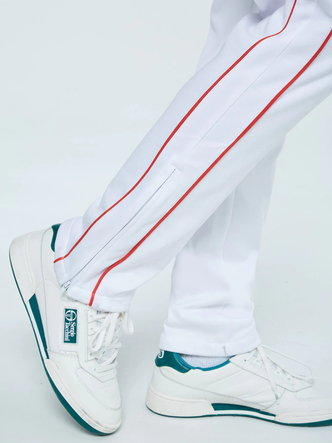 AMISCORA TRACK PANTS ARCHIVIO-WHITE/GRENADINE/JOLLY GREEN