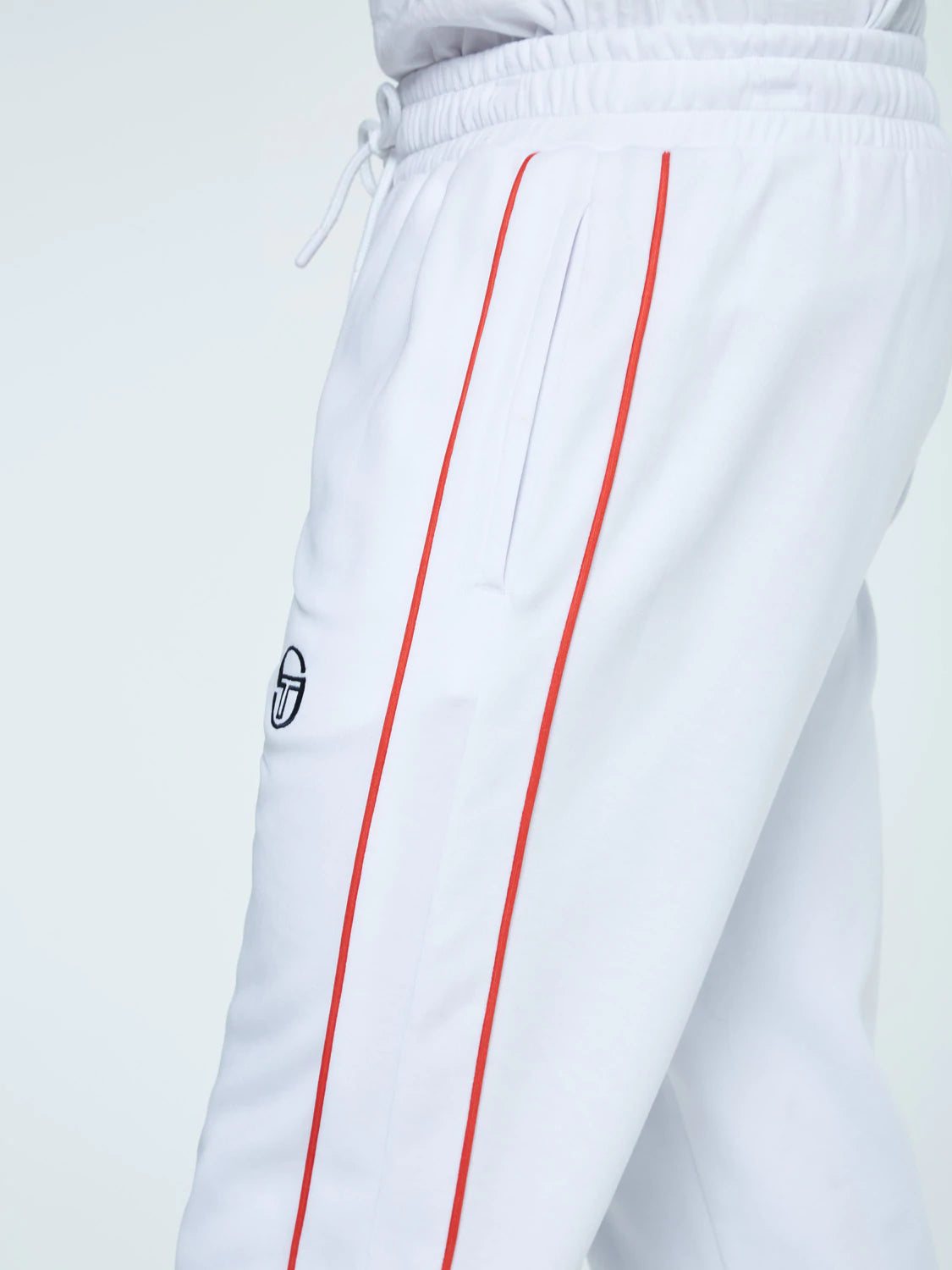 AMISCORA TRACK PANTS ARCHIVIO-WHITE/GRENADINE/JOLLY GREEN