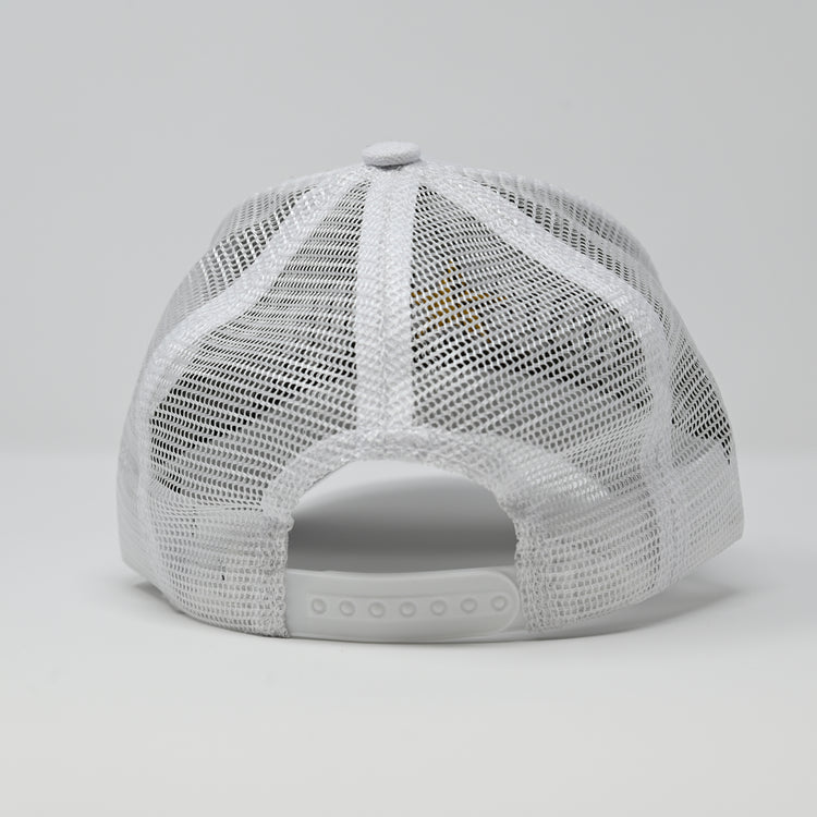 GOLD STAR HAT - NEW ROOSTER WHITE TRUCKER HAT