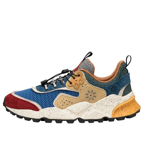 KOTETSU HOOKS MAN - Suede and mesh sneakers - Red/Light blue