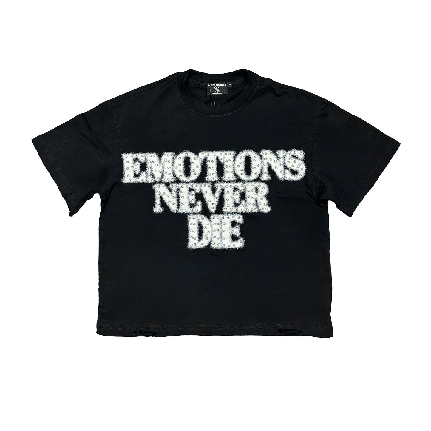 MIDEX EMOTION / Black ‘End’ Rhinestone Tee