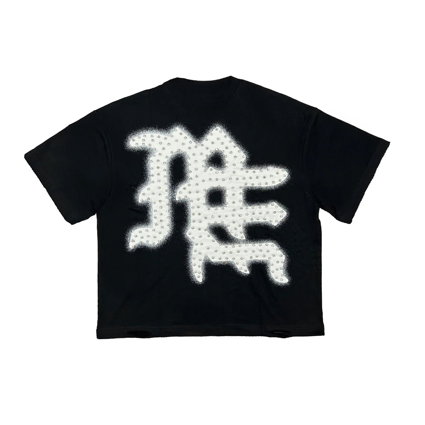 MIDEX EMOTION / Black ‘End’ Rhinestone Tee
