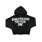 MIXED EMOTION / Black ‘End’ Rhinestone hoodie