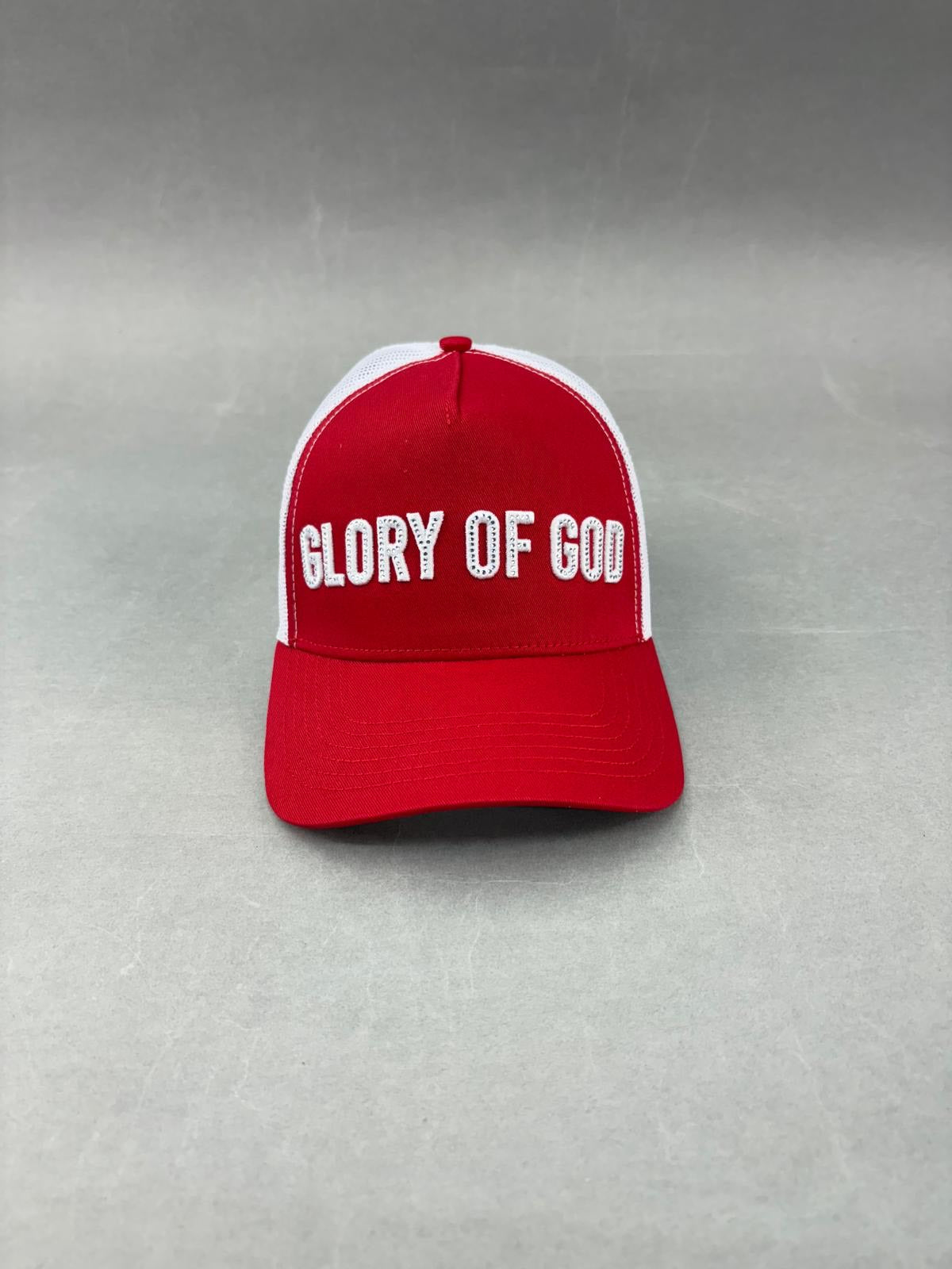 GLORY OF GOD HAT ROJA Y BLANCA