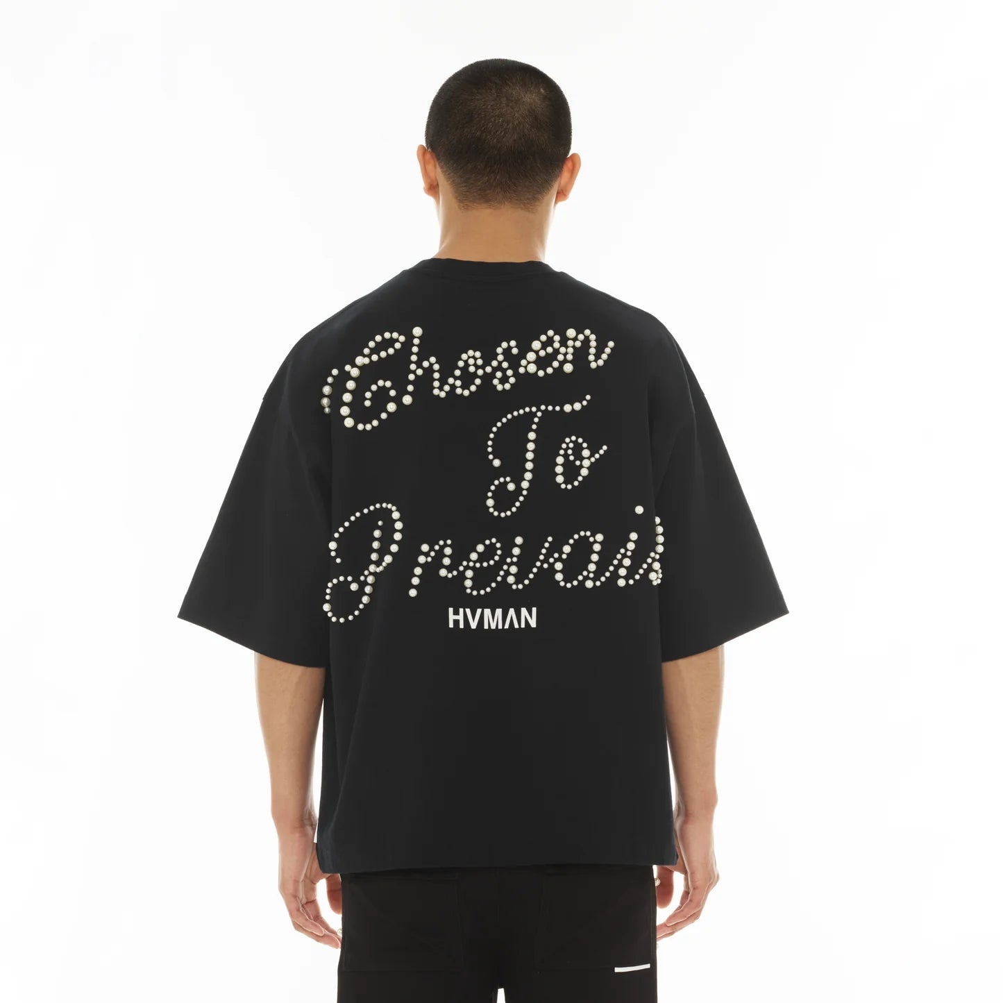 Hvman's Oversized Heavyweight Novelty Tee "Heart" in Black 326AC-TT04A
