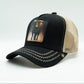 GOLD STAR HAT - NEW BULL TRUCKER HAT BLACK/BEIGE UNISEX