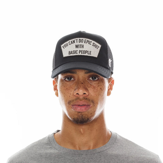 CANT DO EPIC SHIT MESH BACK TRUCKER CURVED VISOR BLACK HAT