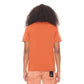 SHIMUCHAN BRUSHED LOGO SHORT SLEEVE CREW NECK TEE 26/1'S IN RUST