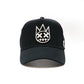 Black Trucker Hat – Mesh Back, White Clean Logo 623BC-CH98
