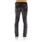Back side view of Punk Super Skinny in Asher jeans, featuring Cult signature 'XX' on back leg and vintage wash for a stylish look