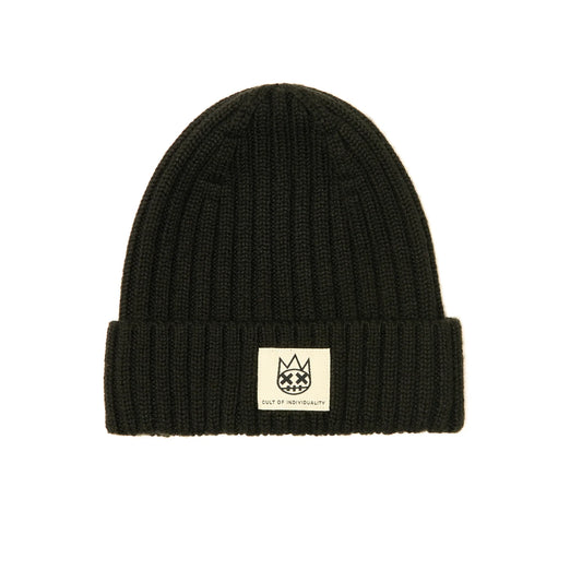 Shimuchan Logo Knit Hat - Vintage Black 624BC-CH60A