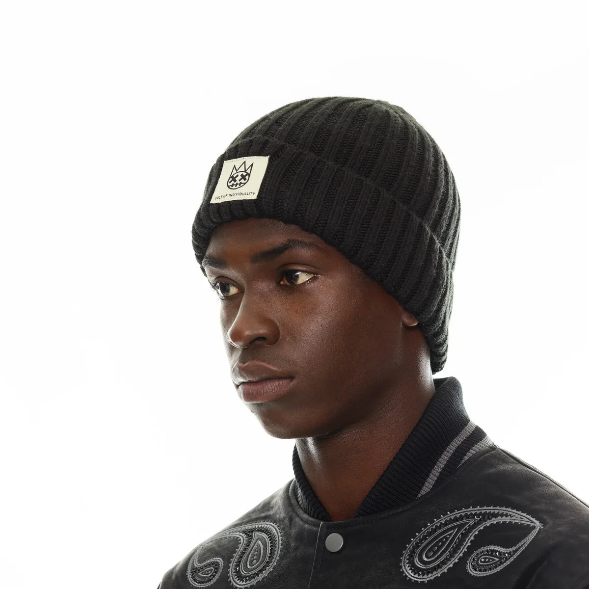 Shimuchan Logo Knit Hat - Vintage Black 624BC-CH60A