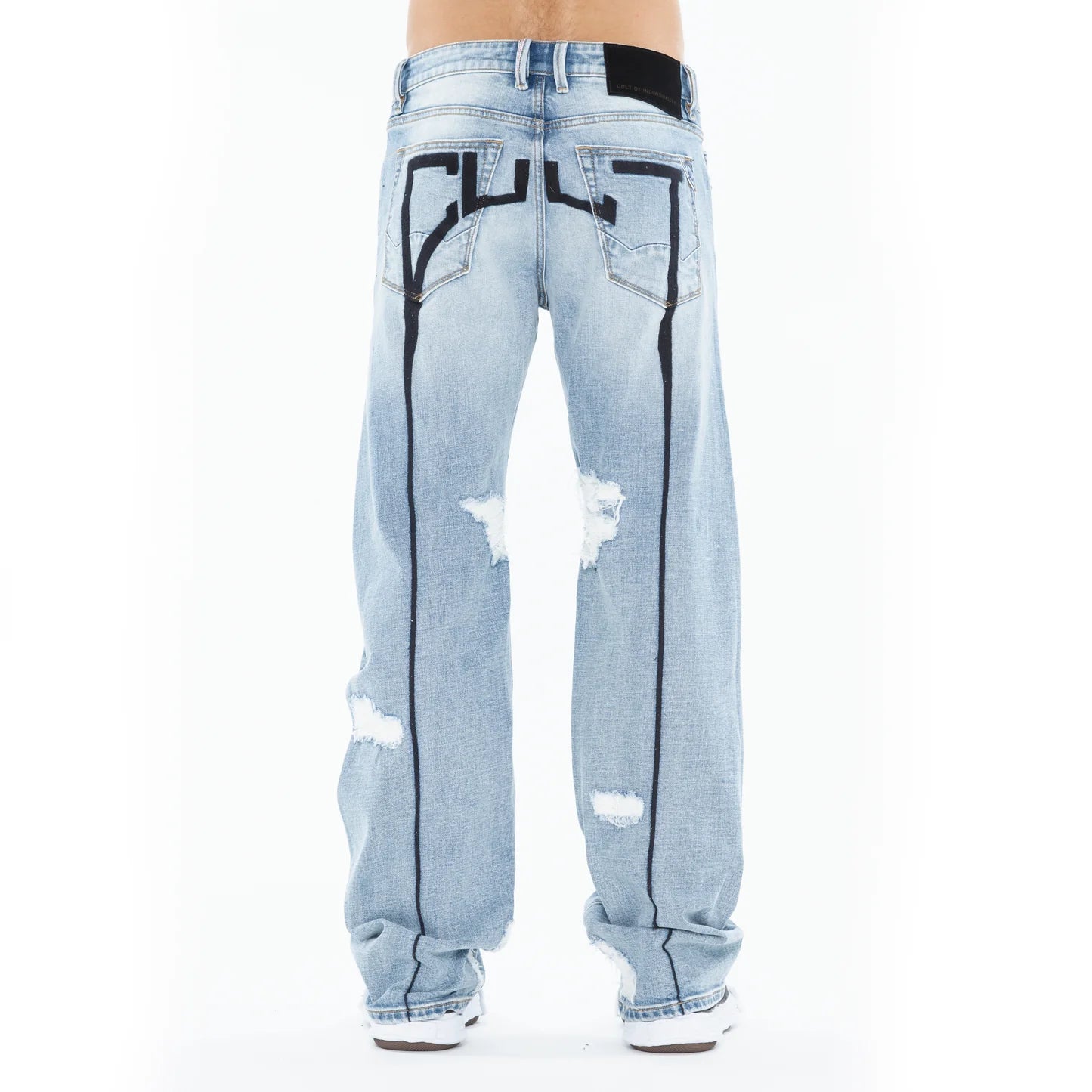 Cult's Grunge Baggy 607 Jeans in Back Emb