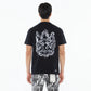 Short Sleeve Crew Neck Tee "Plaster Logo" in Black
